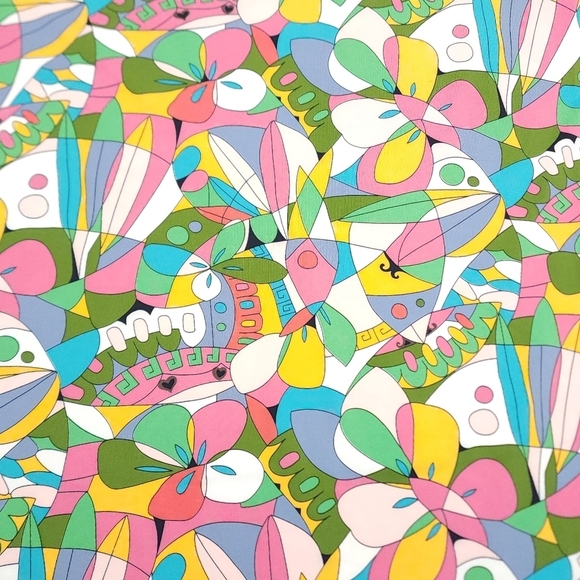 Flora Bea Nyc Livie Butterfly Colorful Stretchy Mini Sleeveless Dress Size L - Picture 11 of 12